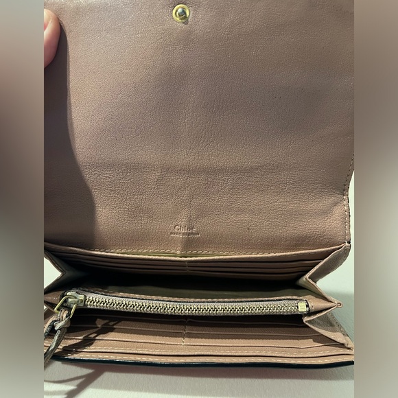 EUC Chloe Zipper Strap Ghost Leather Wallet - Picture 9 of 15